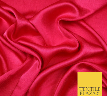 OVER 20 COLOURS - Premium Plain Dyed Yoryu Satin Crinkle Effect Dress Fabric 59″