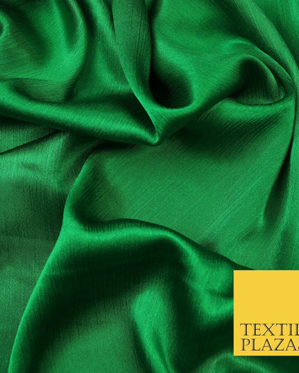 OVER 20 COLOURS - Premium Plain Dyed Yoryu Satin Crinkle Effect Dress Fabric 59″