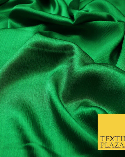 OVER 20 COLOURS - Premium Plain Dyed Yoryu Satin Crinkle Effect Dress Fabric 59″