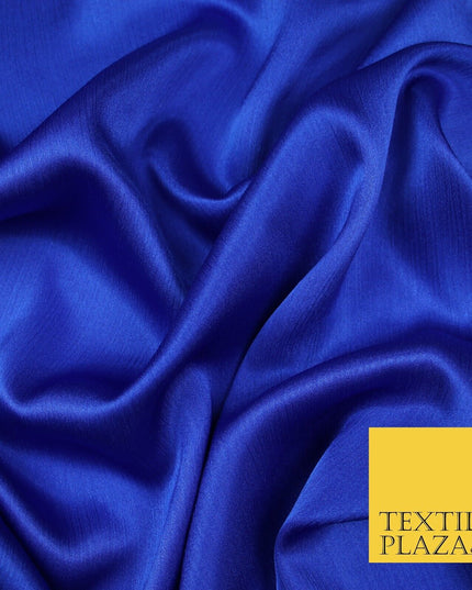 OVER 20 COLOURS - Premium Plain Dyed Yoryu Satin Crinkle Effect Dress Fabric 59″