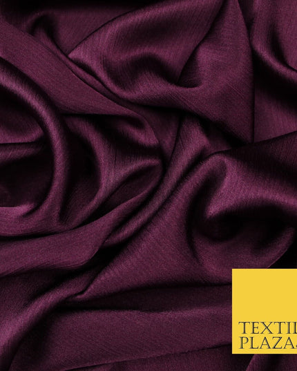 OVER 20 COLOURS - Premium Plain Dyed Yoryu Satin Crinkle Effect Dress Fabric 59″