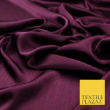 OVER 20 COLOURS - Premium Plain Dyed Yoryu Satin Crinkle Effect Dress Fabric 59″