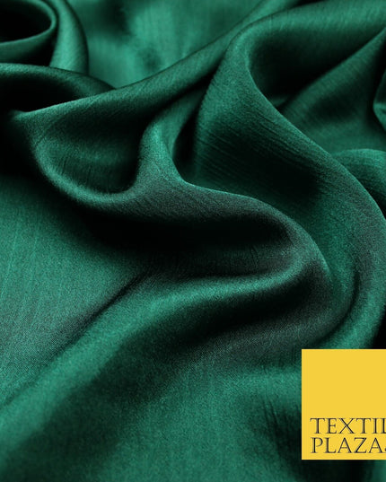 OVER 20 COLOURS - Premium Plain Dyed Yoryu Satin Crinkle Effect Dress Fabric 59″