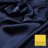 OVER 20 COLOURS - Premium Plain Dyed Yoryu Satin Crinkle Effect Dress Fabric 59″