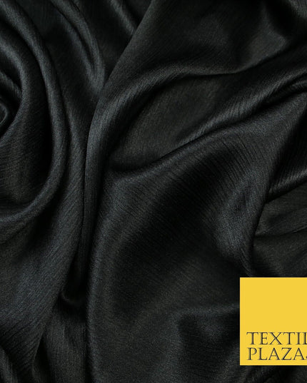 OVER 20 COLOURS - Premium Plain Dyed Yoryu Satin Crinkle Effect Dress Fabric 59″