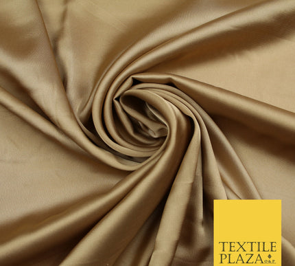 Antique Gold Fine Silky Smooth Liquid Sateen Satin Dress Fabric Drape Lining Material 7831