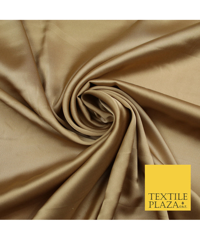 Antique Gold Fine Silky Smooth Liquid Sateen Satin Dress Fabric Drape Lining Material 7831