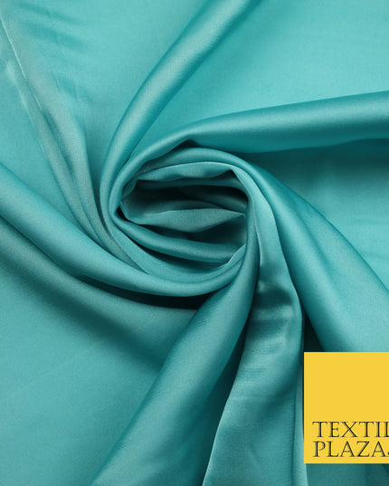 Aquamarine Fine Silky Smooth Liquid Sateen Satin Dress Fabric Drape Lining Material 7888