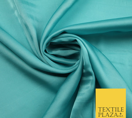 Aquamarine Fine Silky Smooth Liquid Sateen Satin Dress Fabric Drape Lining Material 7888