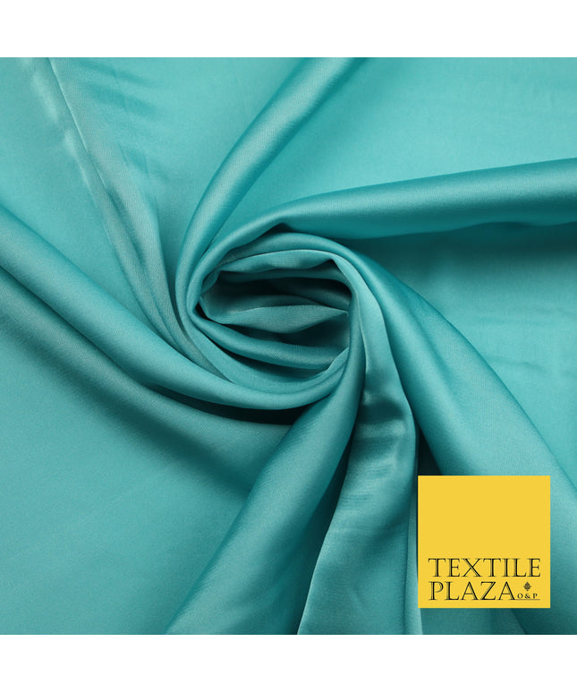 Aquamarine Fine Silky Smooth Liquid Sateen Satin Dress Fabric Drape Lining Material 7888