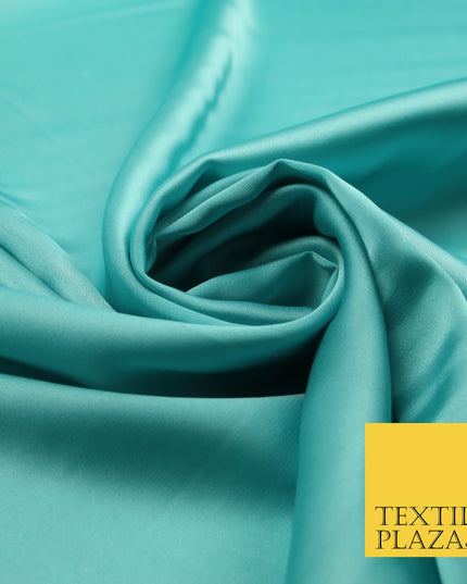 Aquamarine Fine Silky Smooth Liquid Sateen Satin Dress Fabric Drape Lining Material 7888