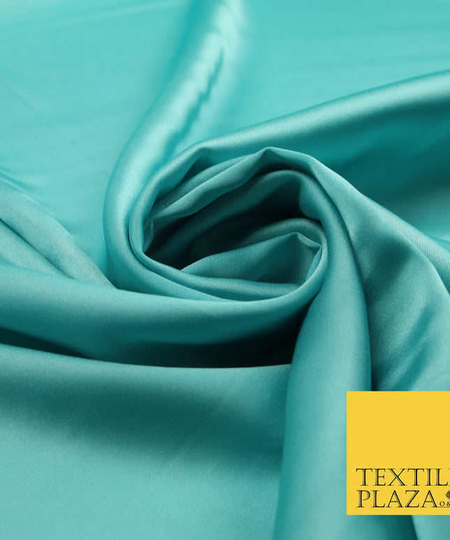 Aquamarine Fine Silky Smooth Liquid Sateen Satin Dress Fabric Drape Lining Material 7888