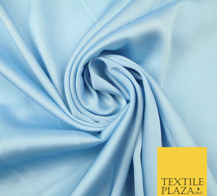 Baby Blue Fine Silky Smooth Liquid Sateen Satin Dress Fabric Drape Lining Material 7882