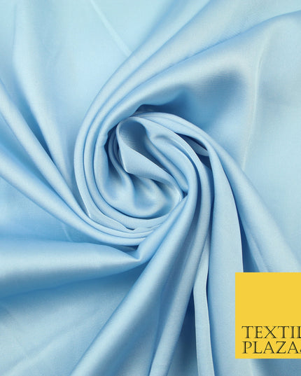Baby Blue Fine Silky Smooth Liquid Sateen Satin Dress Fabric Drape Lining Material 7882