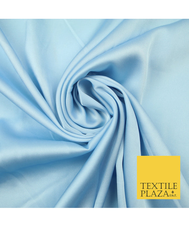 Baby Blue Fine Silky Smooth Liquid Sateen Satin Dress Fabric Drape Lining Material 7882