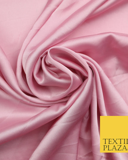 Baby Pink Fine Silky Smooth Liquid Sateen Satin Dress Fabric Drape Lining Material 7844