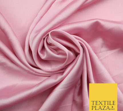 Baby Pink Fine Silky Smooth Liquid Sateen Satin Dress Fabric Drape Lining Material 7844