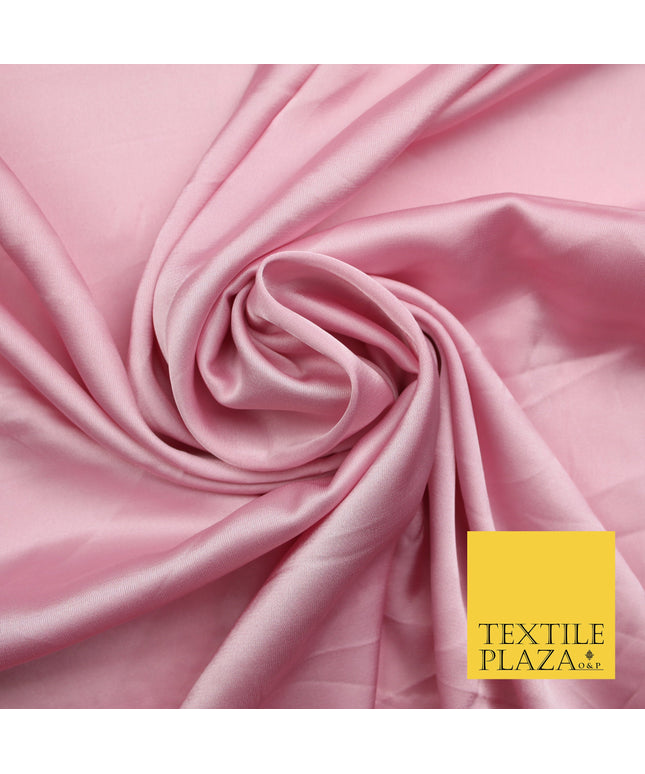 Baby Pink Fine Silky Smooth Liquid Sateen Satin Dress Fabric Drape Lining Material 7844
