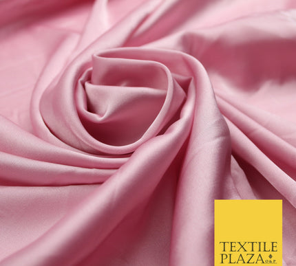 Baby Pink Fine Silky Smooth Liquid Sateen Satin Dress Fabric Drape Lining Material 7844