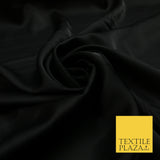Black Fine Silky Smooth Liquid Sateen Satin Dress Fabric Drape Lining Material 7804