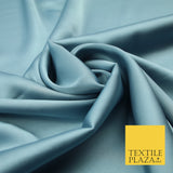 Blue Grey Fine Silky Smooth Liquid Sateen Satin Dress Fabric Drape Lining Material 7880
