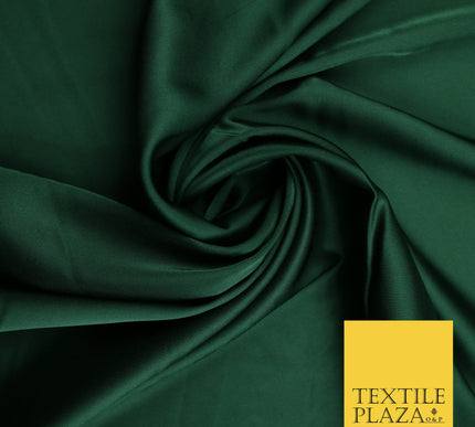 Bottle Green Fine Silky Smooth Liquid Sateen Satin Dress Fabric Drape Lining Material 7893