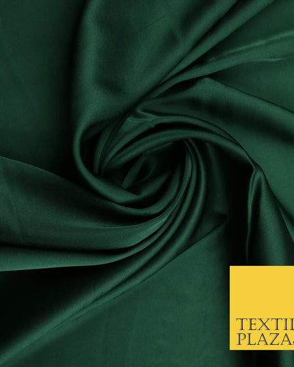 Bottle Green Fine Silky Smooth Liquid Sateen Satin Dress Fabric Drape Lining Material 7893