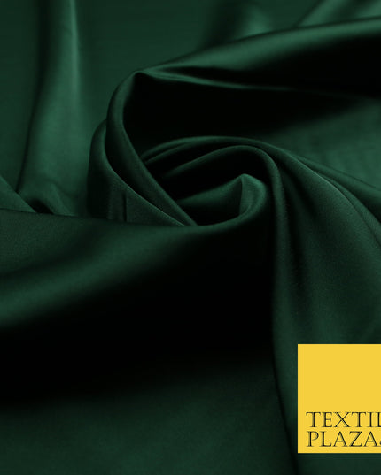 Bottle Green Fine Silky Smooth Liquid Sateen Satin Dress Fabric Drape Lining Material 7893