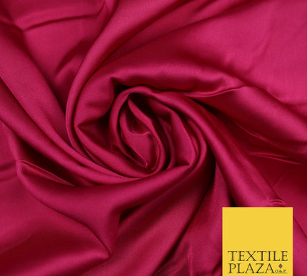 Cerise Pink Fine Silky Smooth Liquid Sateen Satin Dress Fabric Drape Lining Material 7868