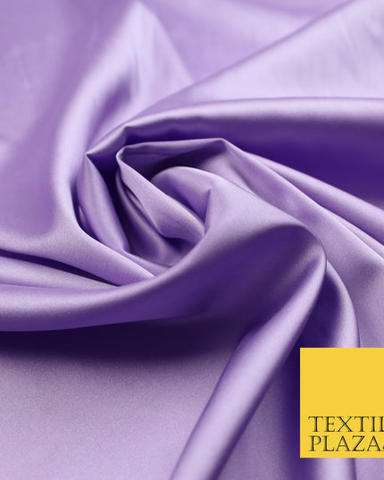 Bright Lilac Fine Silky Smooth Liquid Sateen Satin Dress Fabric Drape Lining Material 7857
