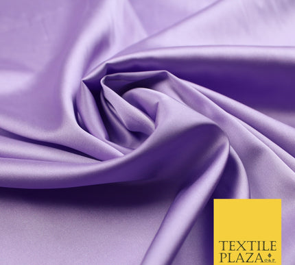 Bright Lilac Fine Silky Smooth Liquid Sateen Satin Dress Fabric Drape Lining Material 7857