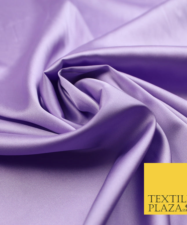 Bright Lilac Fine Silky Smooth Liquid Sateen Satin Dress Fabric Drape Lining Material 7857