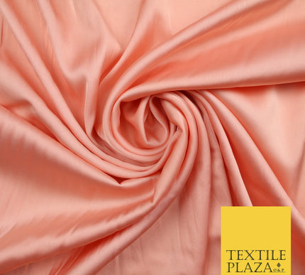 Bright Peach Fine Silky Smooth Liquid Sateen Satin Dress Fabric Drape Lining Material 7838