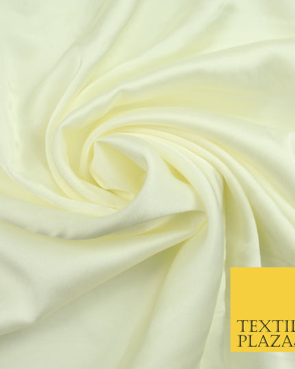 Cream Fine Silky Smooth Liquid Sateen Satin Dress Fabric Drape Lining Material 7820
