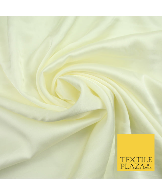 Cream Fine Silky Smooth Liquid Sateen Satin Dress Fabric Drape Lining Material 7820