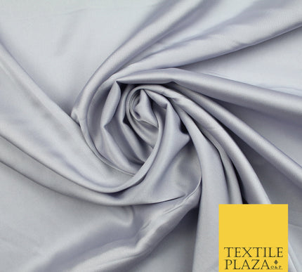 Cloud Grey Fine Silky Smooth Liquid Sateen Satin Dress Fabric Drape Lining Material 7812