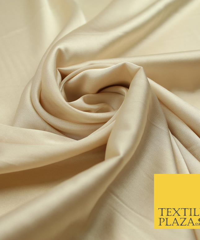 Champagne Fine Silky Smooth Liquid Sateen Satin Dress Fabric Drape Lining Material 7822