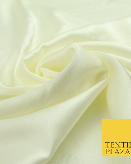 Cream Fine Silky Smooth Liquid Sateen Satin Dress Fabric Drape Lining Material 7820