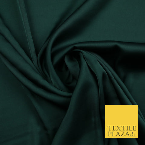 Dark Forest Green Fine Silky Smooth Liquid Sateen Satin Dress Fabric Drape Lining Material 7892