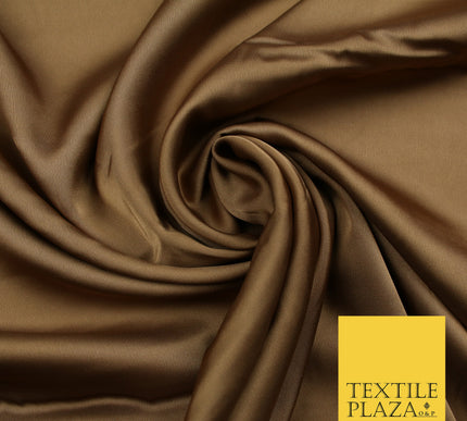Dark Gold Fine Silky Smooth Liquid Sateen Satin Dress Fabric Drape Lining Material 7833
