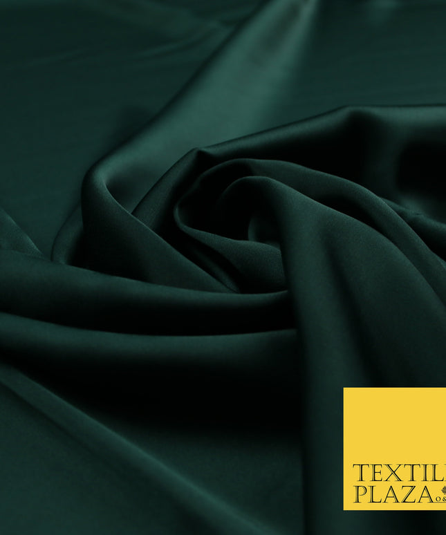 Dark Forest Green Fine Silky Smooth Liquid Sateen Satin Dress Fabric Drape Lining Material 7892
