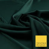 Dark Forest Green Fine Silky Smooth Liquid Sateen Satin Dress Fabric Drape Lining Material 7892