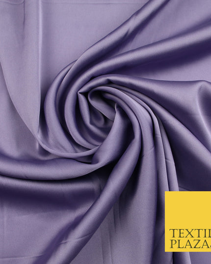 Dark Lilac Lavender Fine Silky Smooth Liquid Sateen Satin Dress Fabric Drape Lining Material 7858
