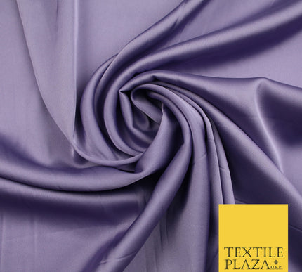 Dark Lilac Lavender Fine Silky Smooth Liquid Sateen Satin Dress Fabric Drape Lining Material 7858