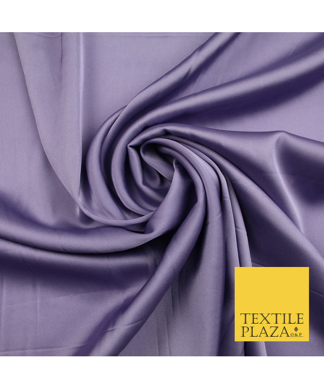 Dark Lilac Lavender Fine Silky Smooth Liquid Sateen Satin Dress Fabric Drape Lining Material 7858