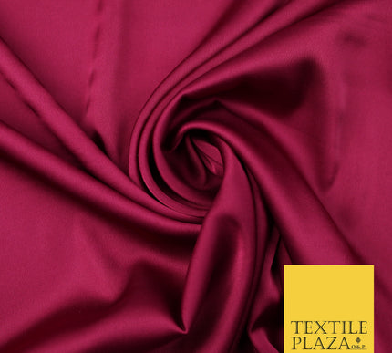 Dark Magenta Fine Silky Smooth Liquid Sateen Satin Dress Fabric Drape Lining Material 7871