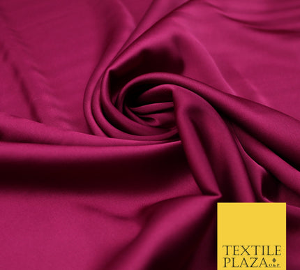 Dark Magenta Fine Silky Smooth Liquid Sateen Satin Dress Fabric Drape Lining Material 7871