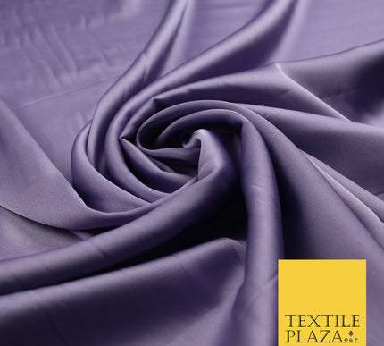 Dark Lilac Lavender Fine Silky Smooth Liquid Sateen Satin Dress Fabric Drape Lining Material 7858