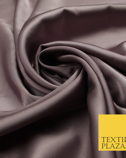 Dark Mauve Fine Silky Smooth Liquid Sateen Satin Dress Fabric Drape Lining Material 7853