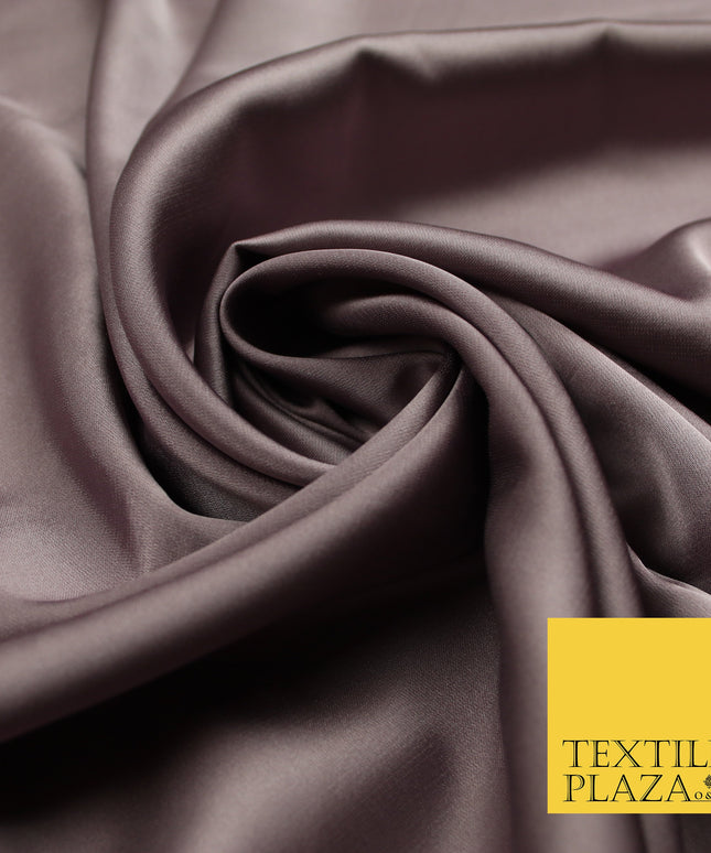 Dark Mauve Fine Silky Smooth Liquid Sateen Satin Dress Fabric Drape Lining Material 7853